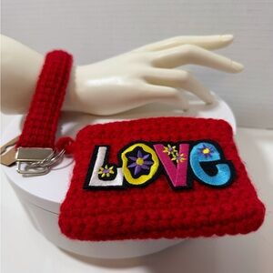 Red Love Keychain Wristlet